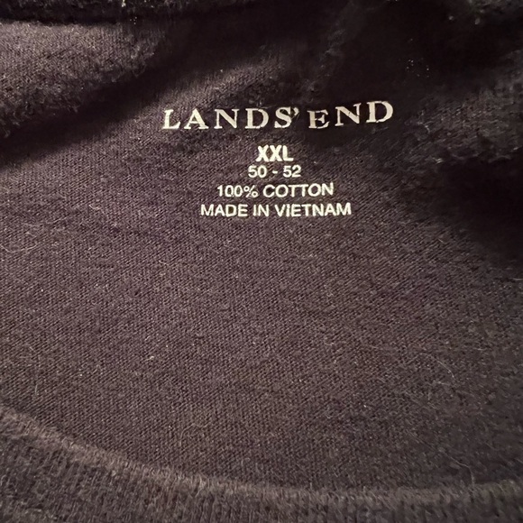 Lands’ End basic black tee, XXL, 50-52. Like new. All cotton. - Picture 2 of 3